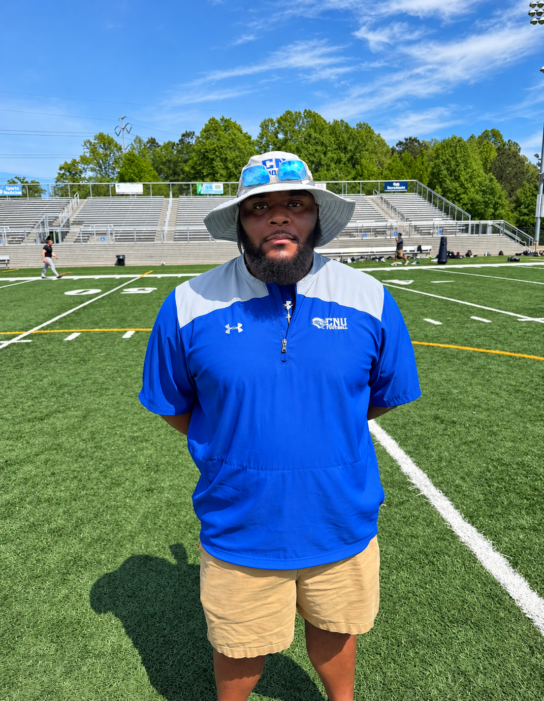Coaches and high school athletes at the Bay River College Showcase in Williamsburg, Virginia, in 2026.