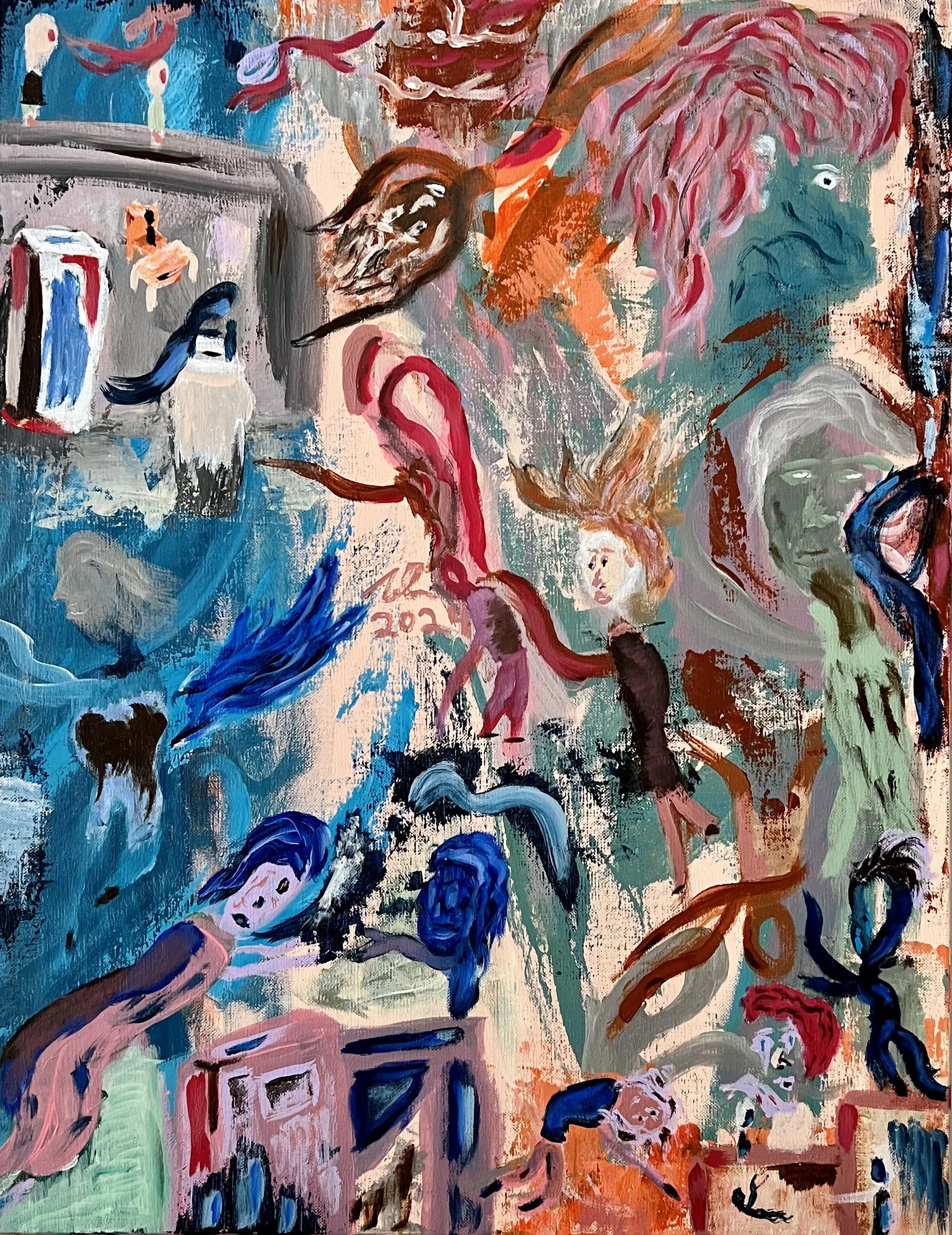 51x60
"Different lines"
Mixed Oil and acrylic on Linen
2024