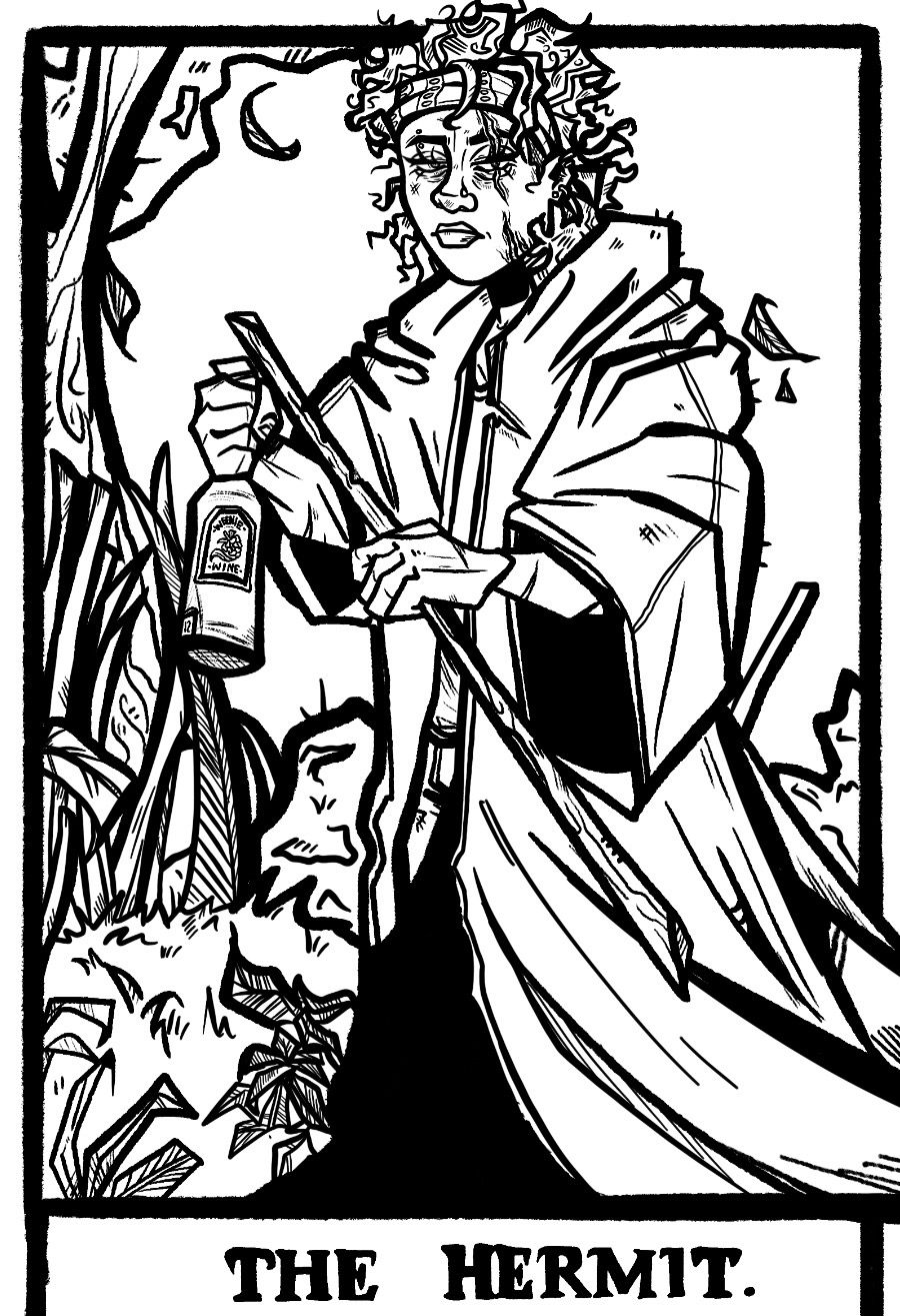 Commissioned WIP | Tarot Card Illustration 