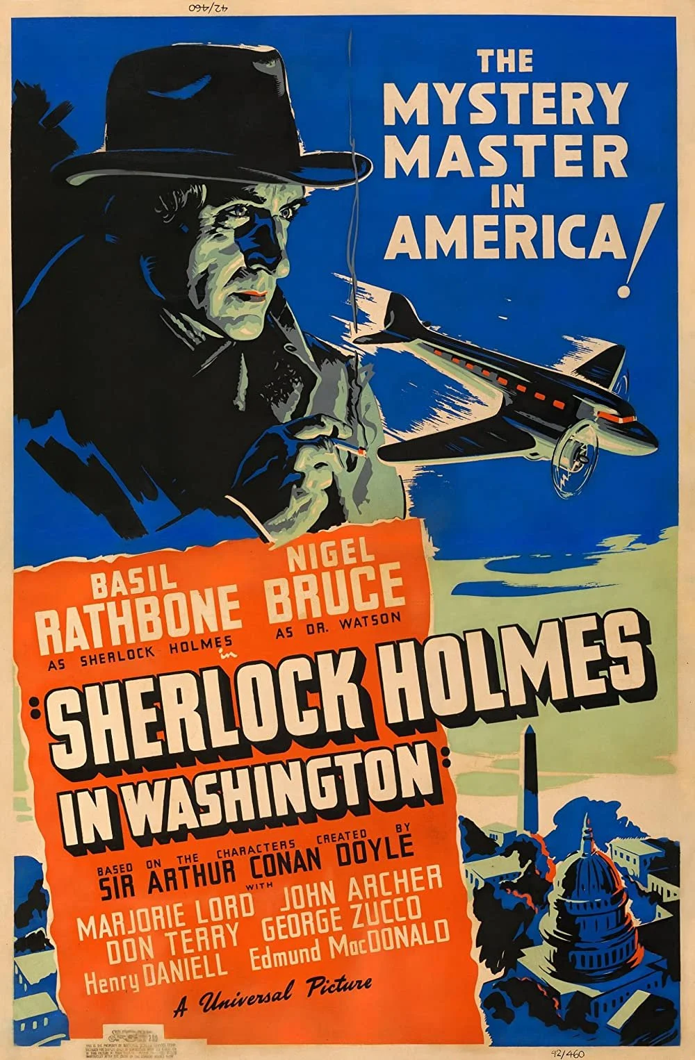 Sherlock Holmes In Washington (1943) Basil Rathbone.jpg