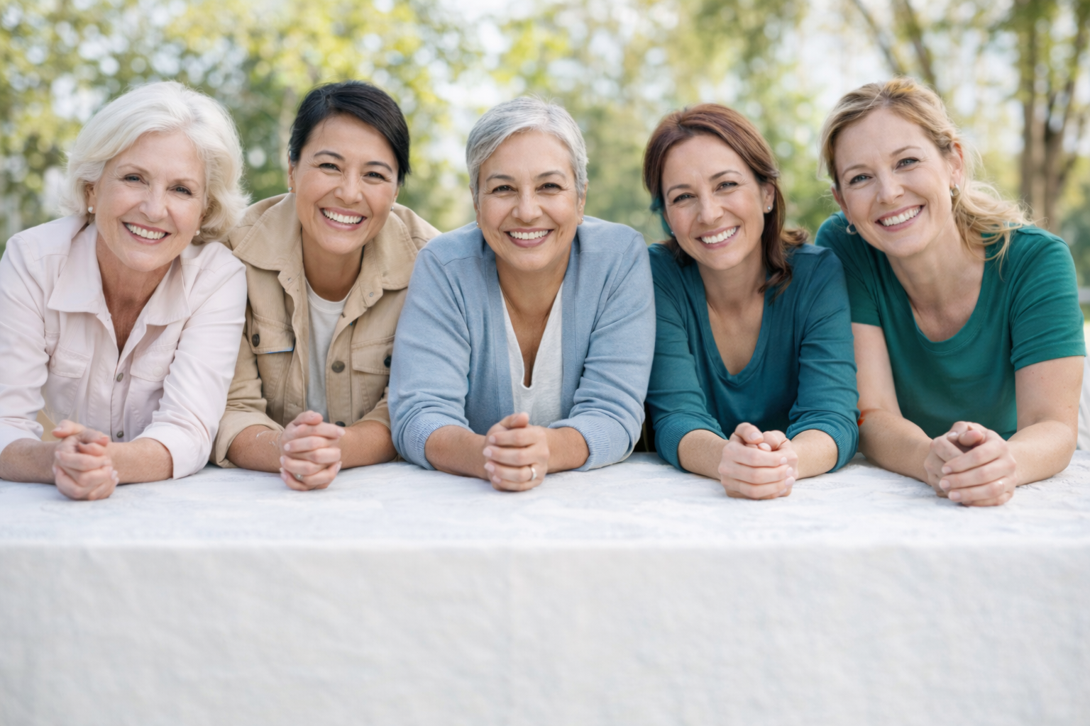 Group of women smiling