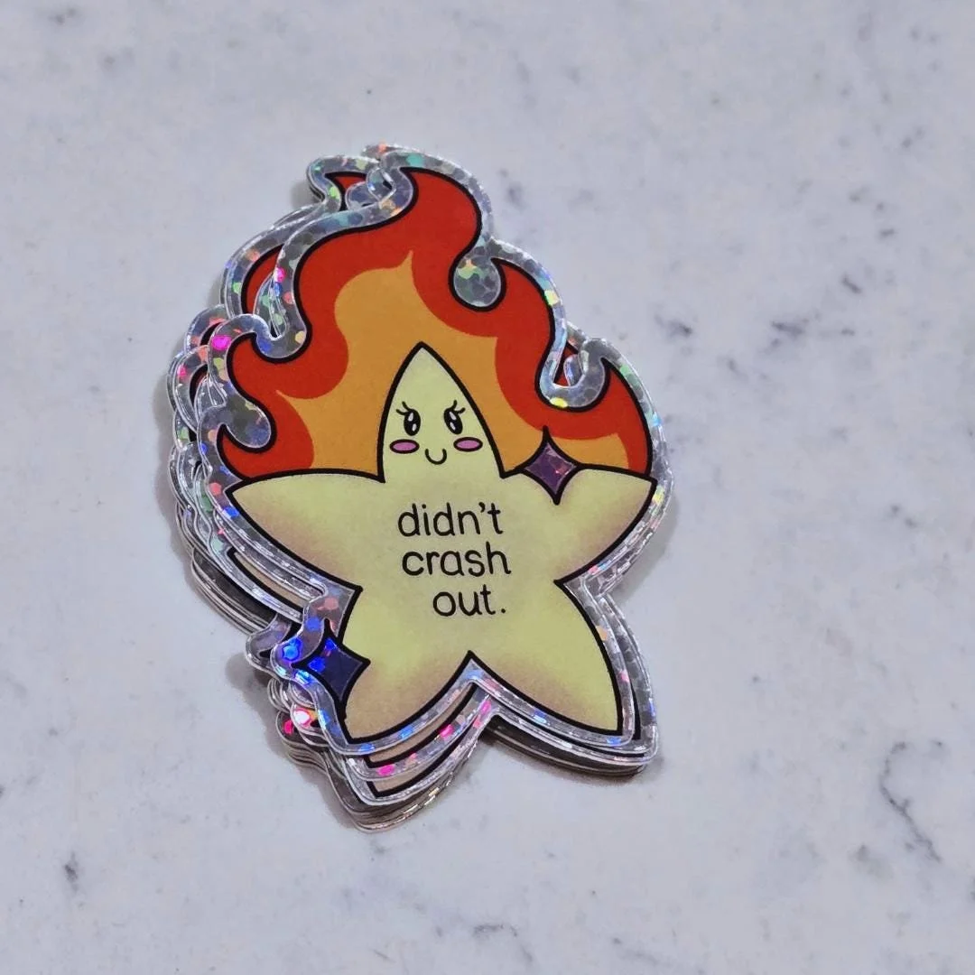 gold star sticker viewed from the right