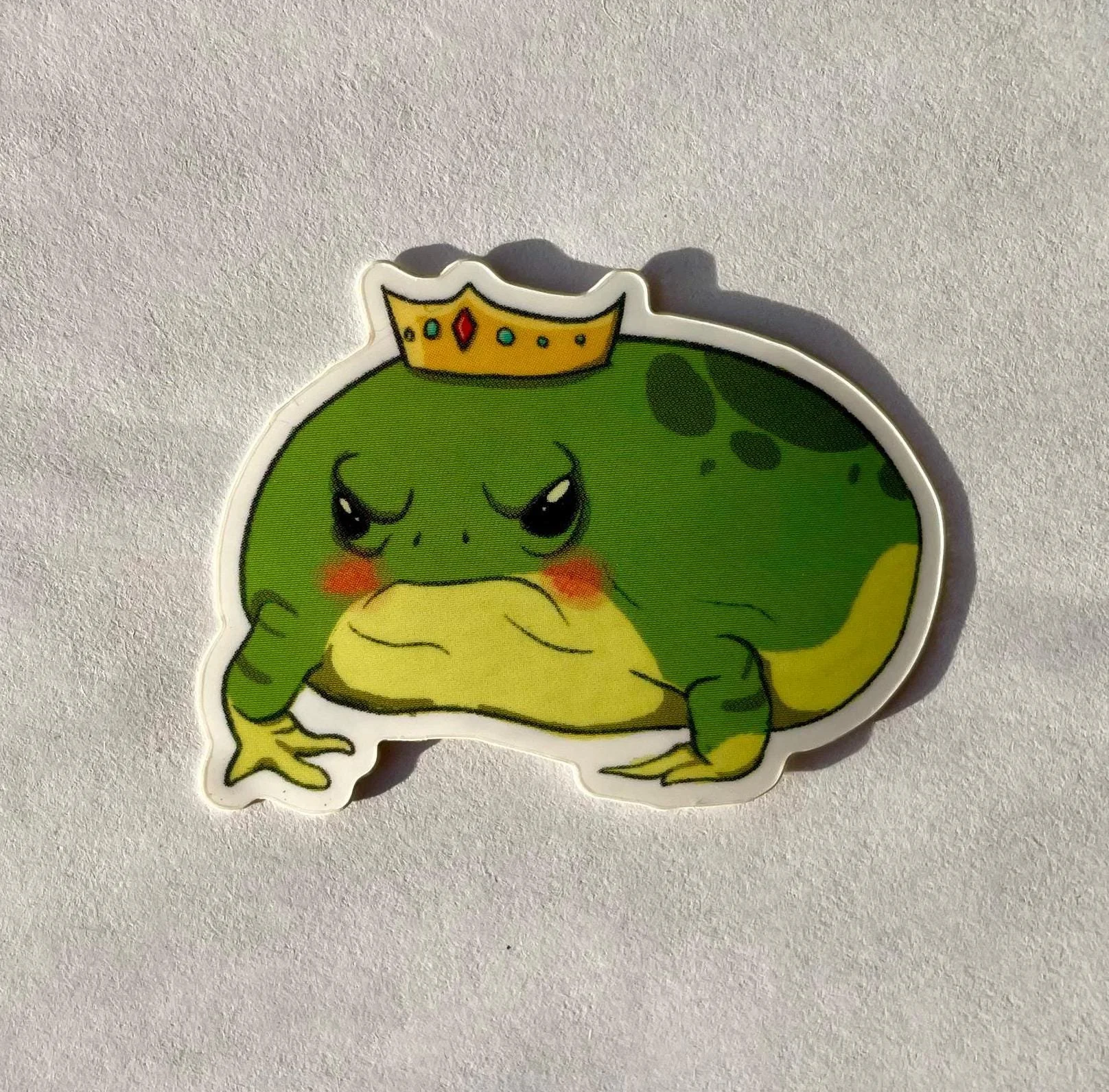 front view of the rain frog sticker
