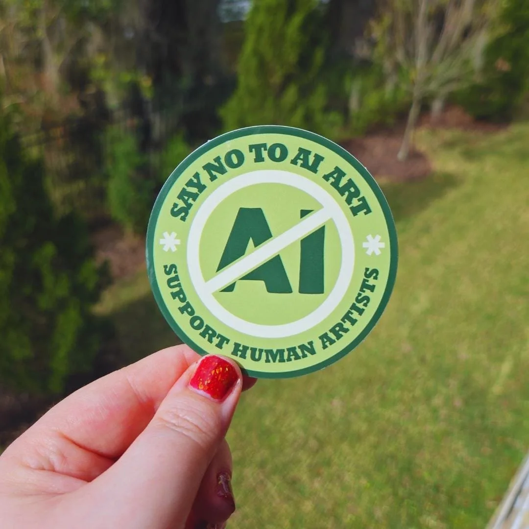 Say No to AI Art - Support Human Artists Sticker