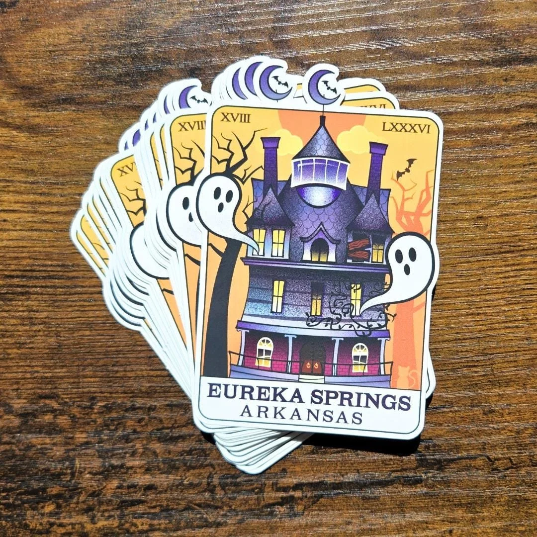 front view of the eureka springs sticker