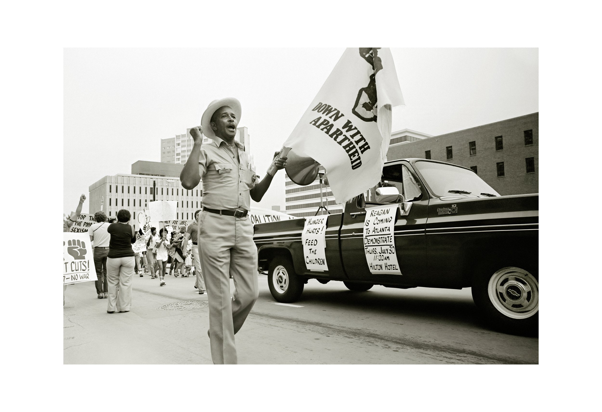 Anti-Apartheid Protestor, Reagan Campaign Protest, Atlanta, 1984