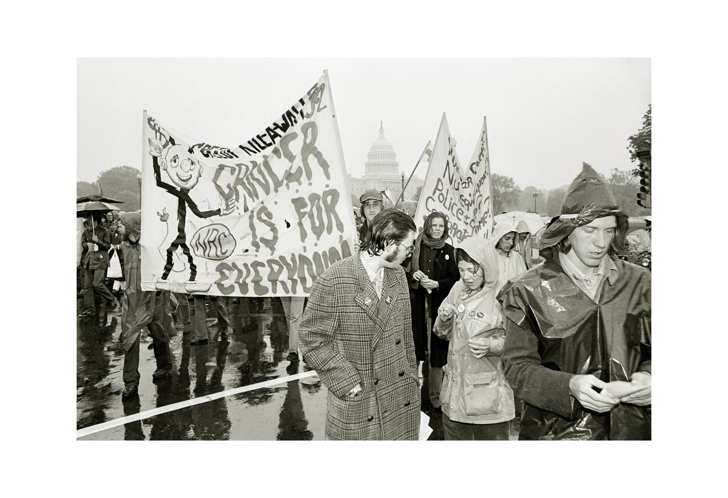Anti-Nuclear Protestors in the Rain March on Washington, 1979