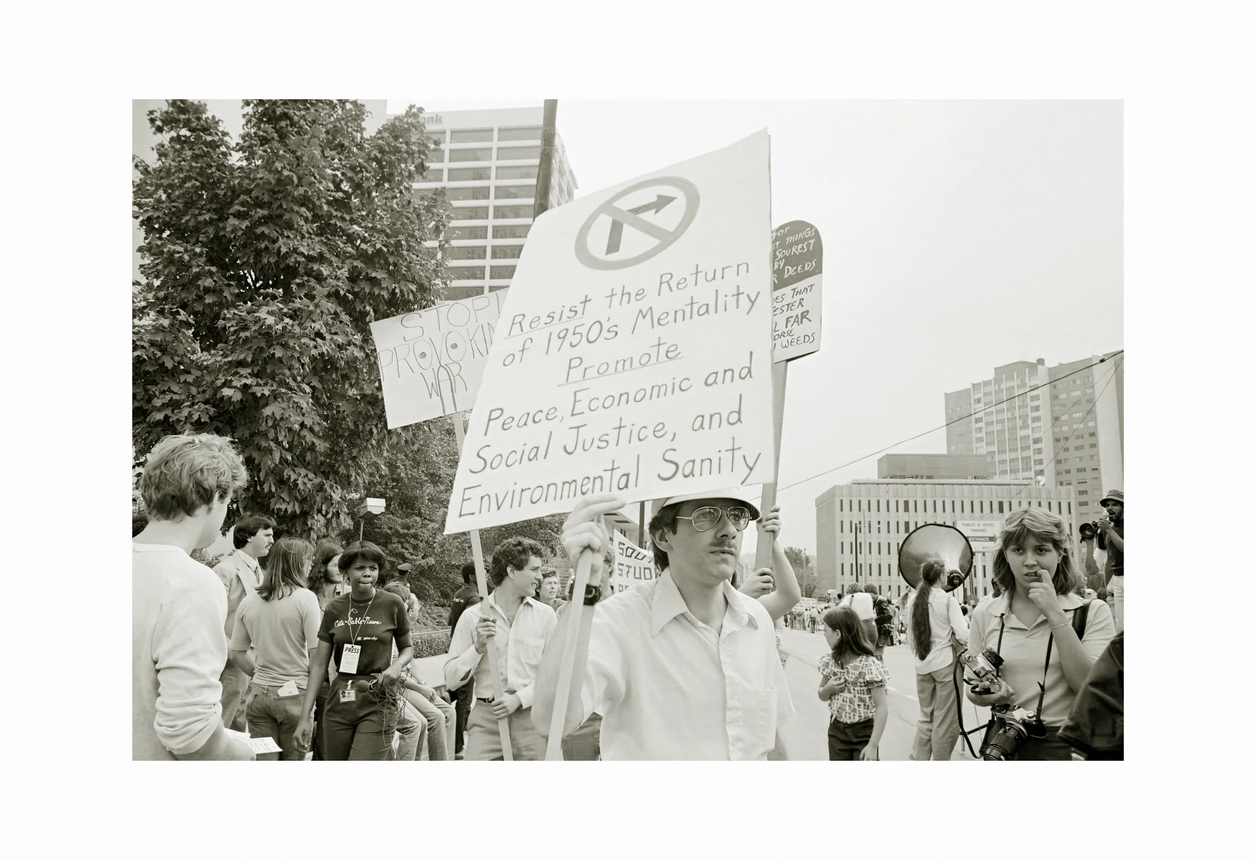Demonstrators, Reagan Campaign Protest, Atlanta, 1984
