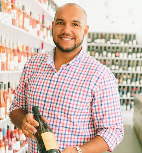 TJ Douglas, Boston wine expert and founder of Urban Cellar Consulting, at The Urban Grape wine shop in Boston.