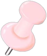 A pink pushpin with a metal pin against a black background.