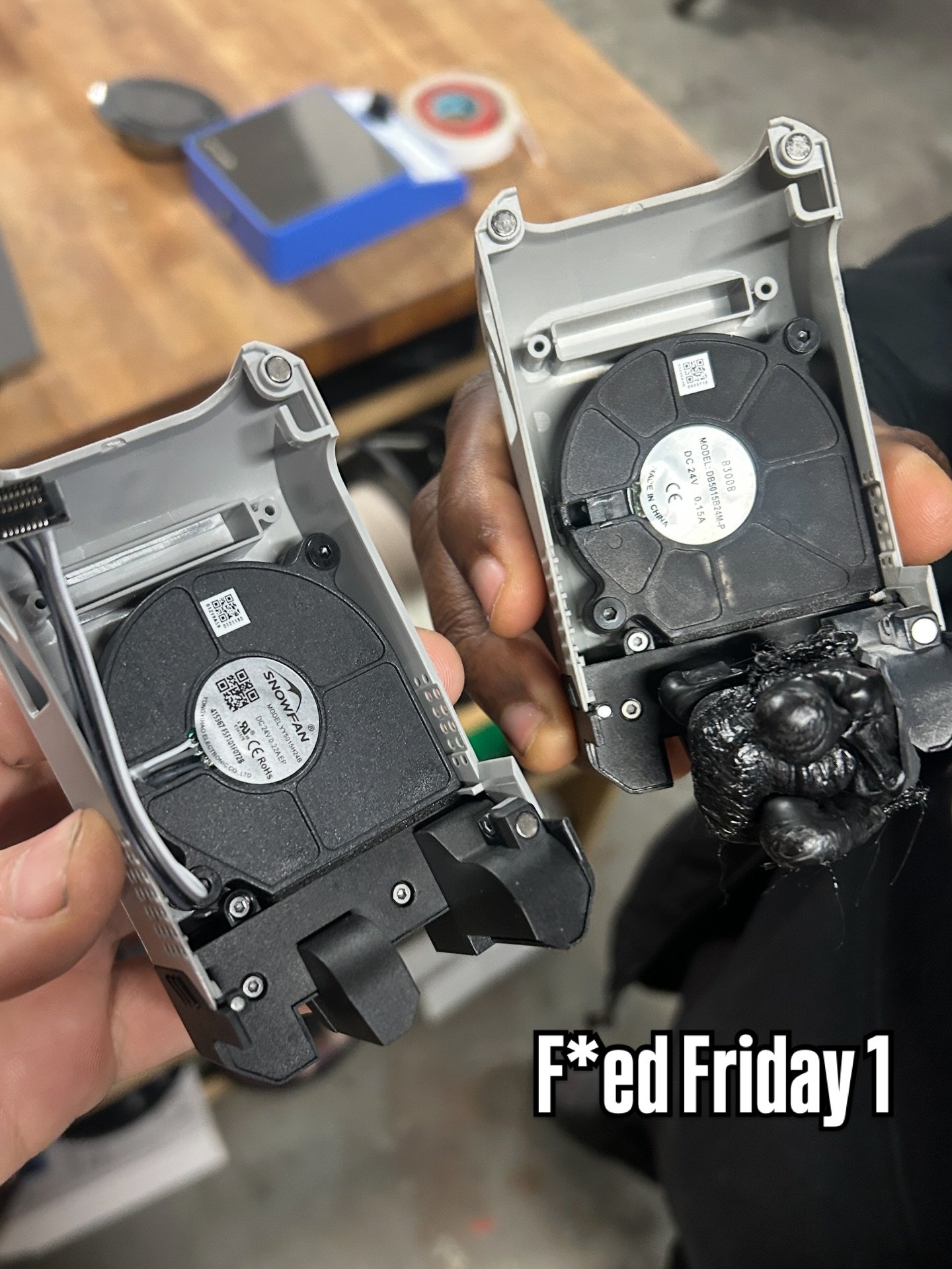Oh no&hellip;
That&rsquo;s right. It&rsquo;s time for this week&rsquo;s edition of F*ed Friday.

Our top three hits from around the shop this week.
	1.	Printer head mishap
We heated the nozzle to loosen the cover plate and discovered the connecting w