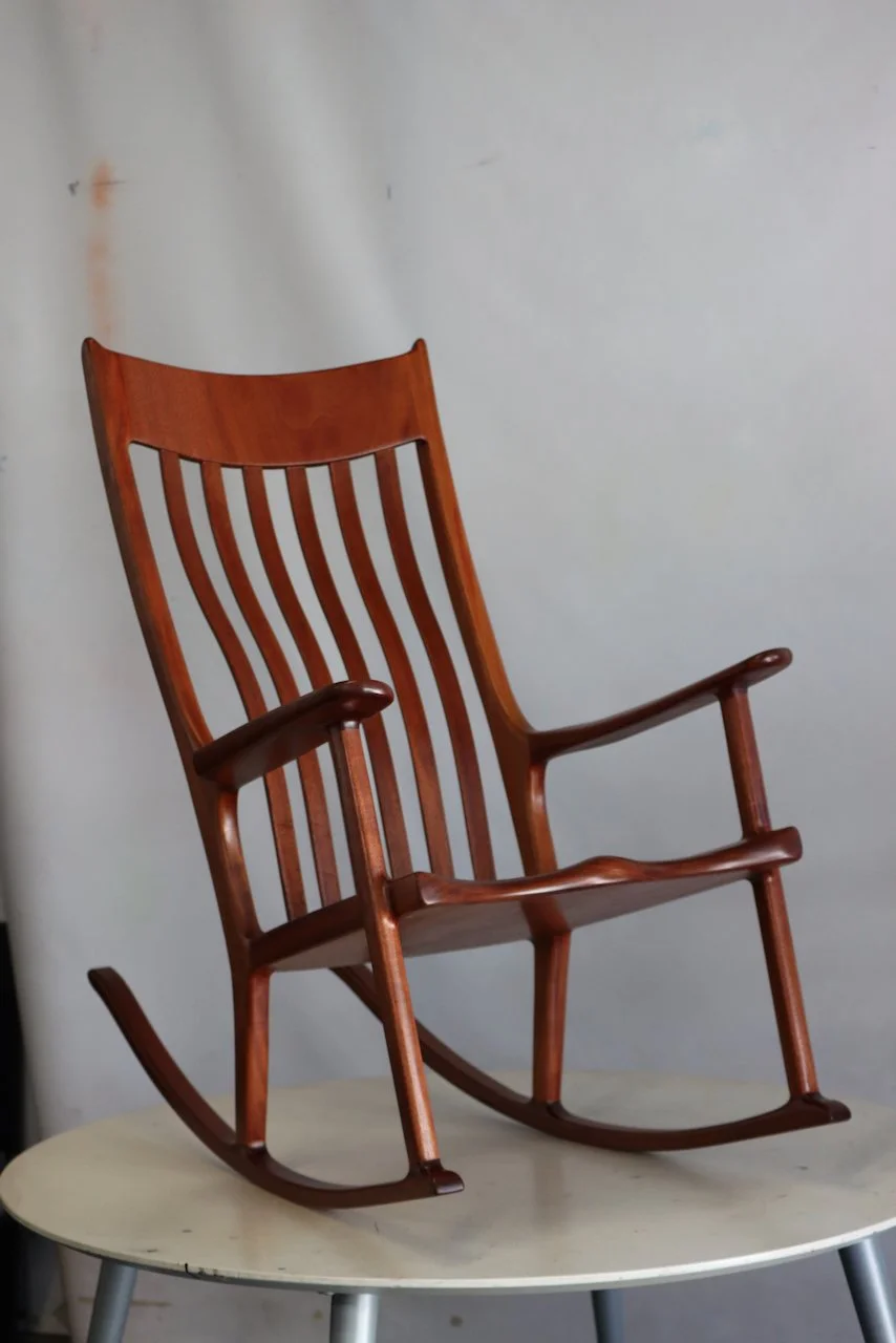 Bill’s Story Building a Sculpted CNC Rocking Chair from 100+ Year Old Mahogany