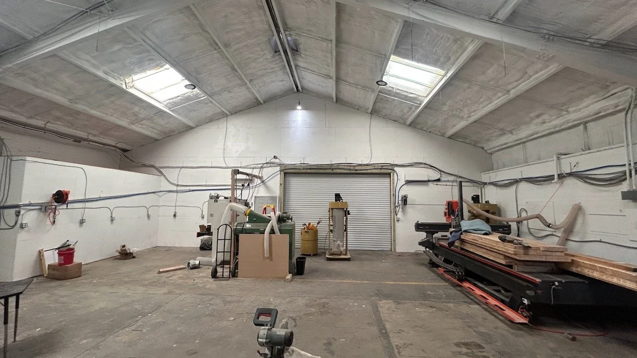 1,800 sq ft private workshop studio. Norfolk. $1,800/month.

Climate controlled. Skylights + overhead lighting. 120V/240V power throughout. Rollup door for material delivery. Private entry with code access.

Includes full 757 Makerspace membership: 2
