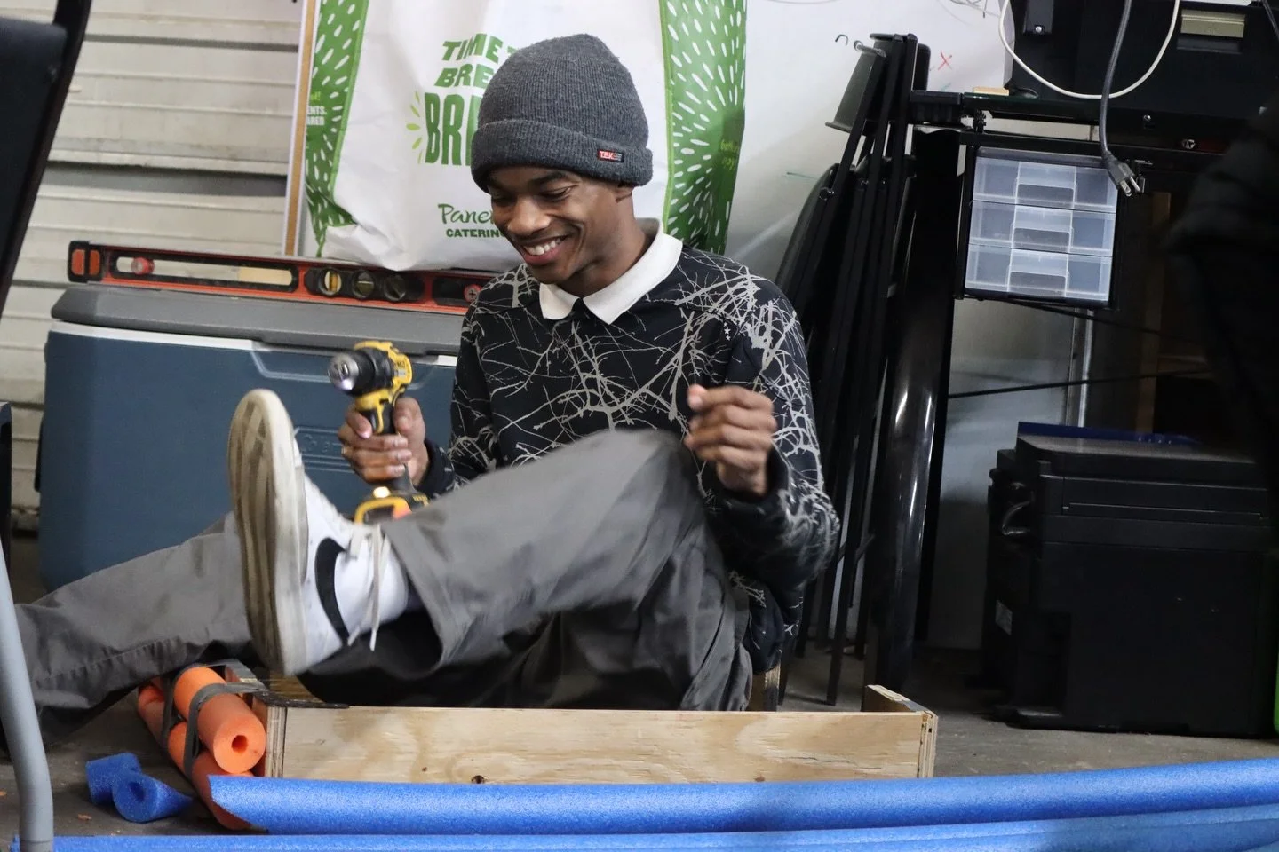 This was our week.

Evan learned the plasma cutter to build a forge cover for his show this weekend. Bob&rsquo;s boat building class using our @shopbottools cnc, from scratch to launching their boats on day three. Literally. @fingatipps had an artist