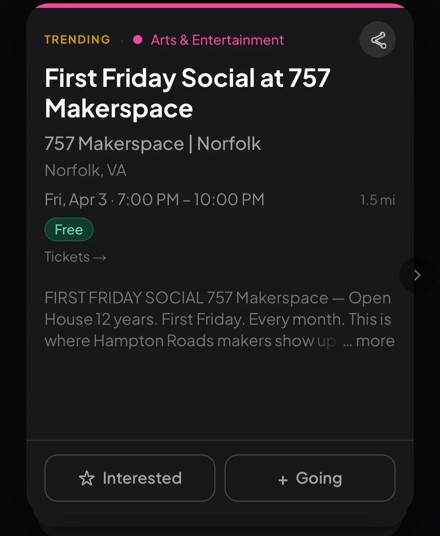 The shop is open. The art is up. We are trending. 

First Friday Social featuring Todd Owens and Ada T. Ada Creations &mdash; tonight, 7&ndash;10pm. Free in NFK.