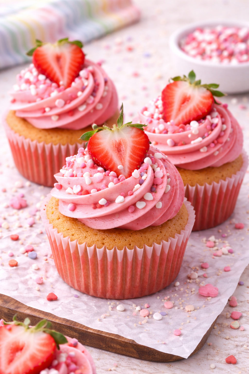 Femme Energy Strawberry Cupcakes