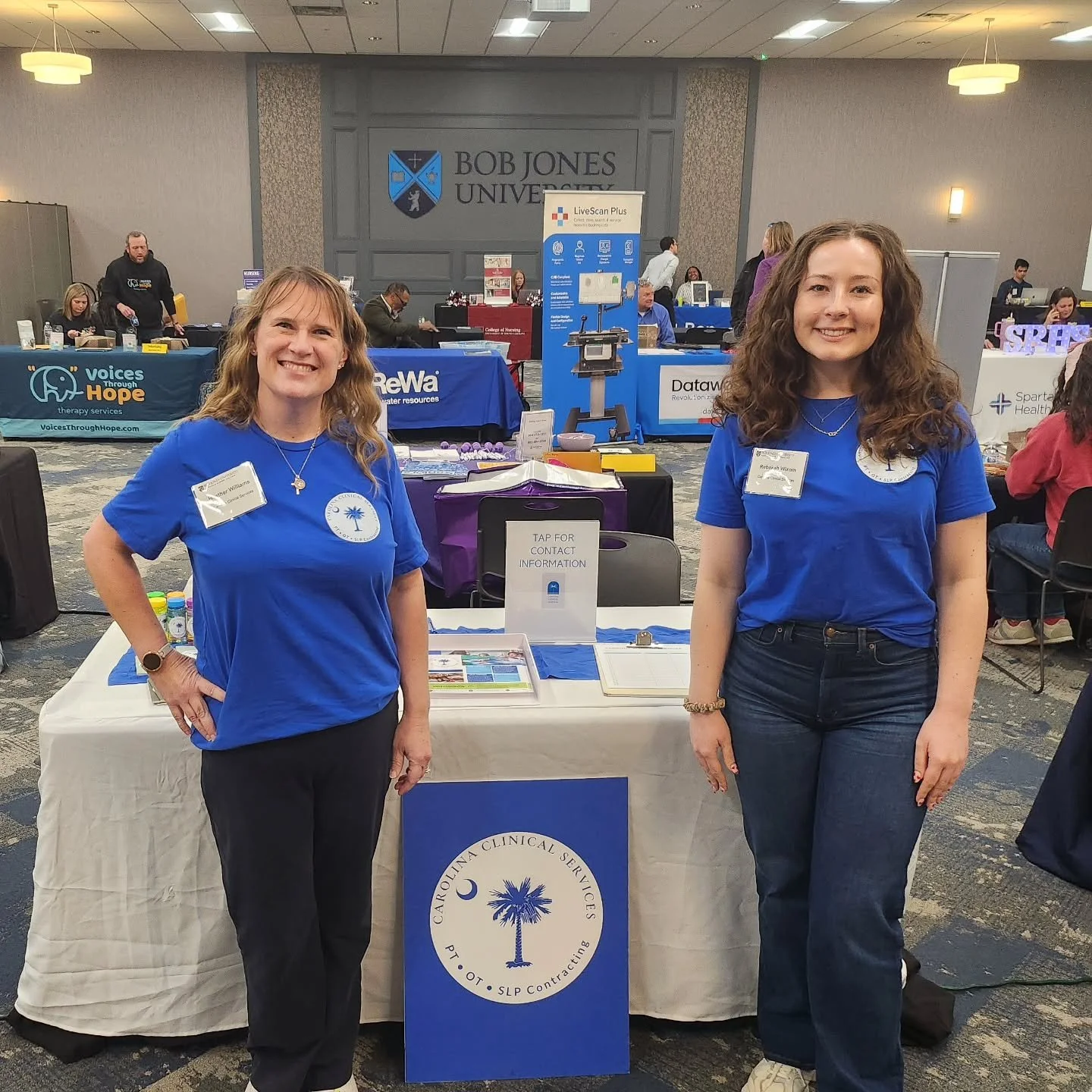 Thank you to the Bob Jones University Career Center for having us at today's Health Sciences Career Fair! #slpjobs #SpEd #spedjobs #slp2be #spedstaffing