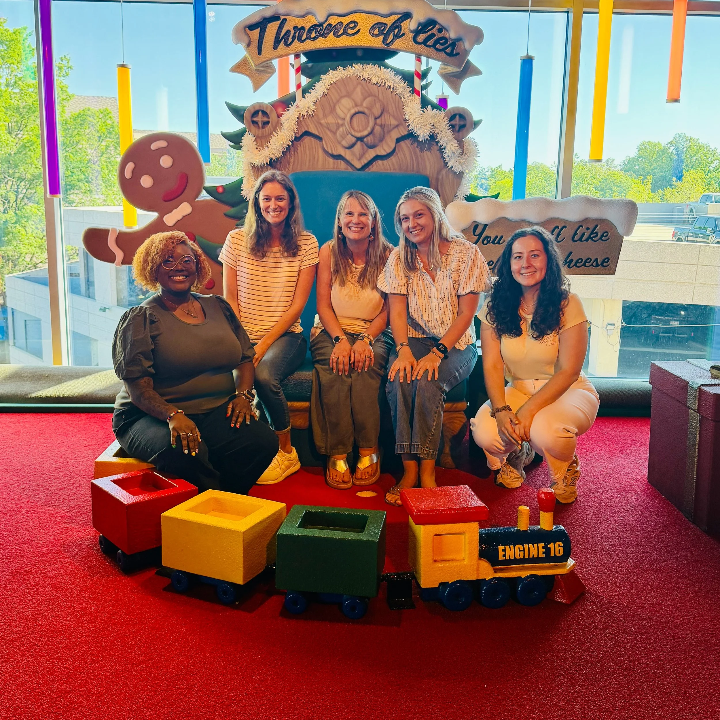 We had a fun End of the Year celebration for the CCS team! Joy got to live out her dream of being part of both Harry Potter and Toy Story. Meghan got eaten by a dinosaur. And Heather won by one stroke!