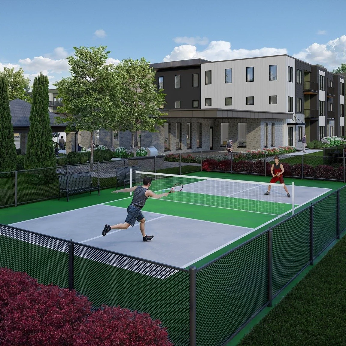 First day of summer, meet your future favorite court. 🎾☀️

The Michelle is bringing brand-new apartment living to Yorktown with community spaces designed for easy days, fresh air, and a little friendly competition &mdash; including an outdoor pickle