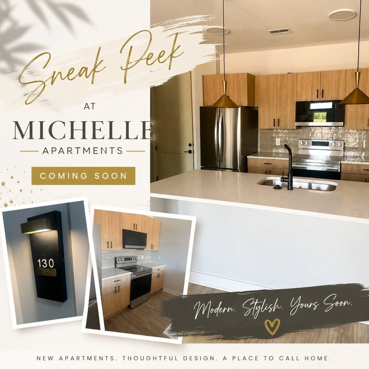 ✨ Sneak Peek Alert! ✨

Get ready to fall in love with our brand-new apartment homes! 🏡 From modern finishes to stylish spaces designed for the way you live, these apartments are almost ready for their first residents.

👀 Here's your first look at w