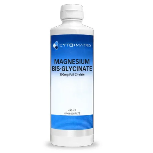 Cyto-Matrix Magnesium Bis-Glycinate 300mg Full Chelate Liquid 450ml