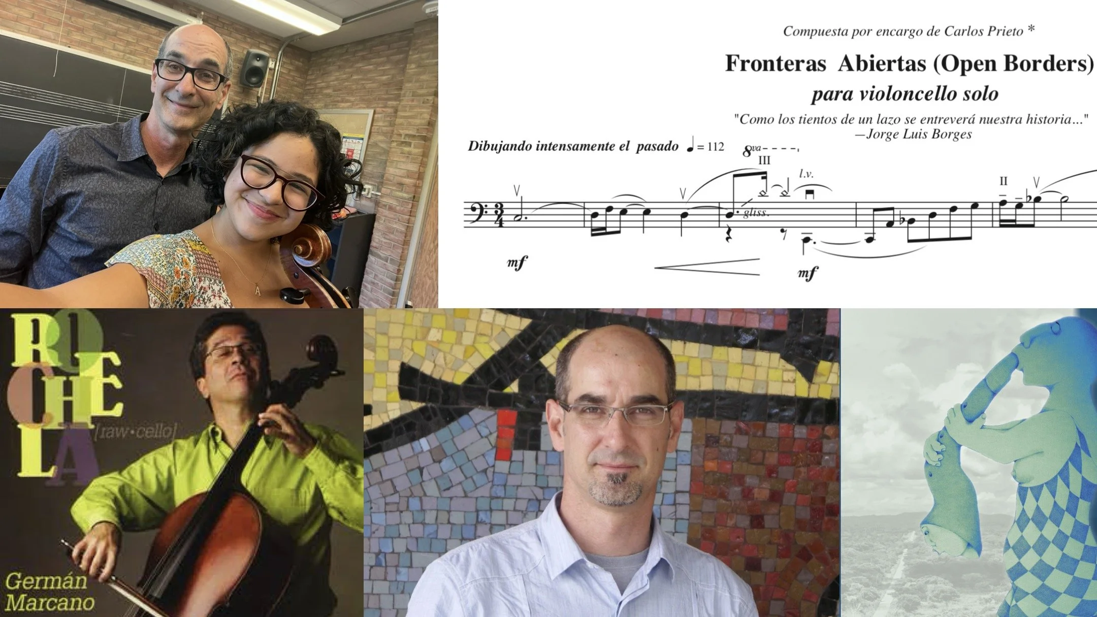 Ricardo Lorenz’s “Cecilia en Azul y Verde” and “Open Borders”