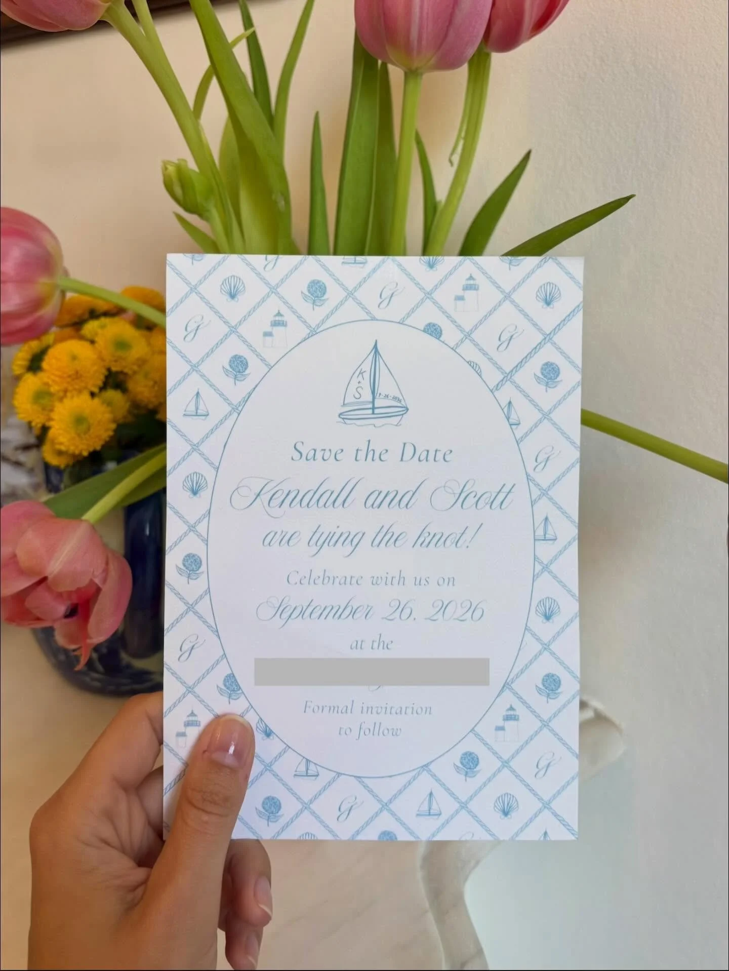 It&rsquo;s sunny in London, I have fresh flowers, and it&rsquo;s time to start getting excited for 2026 weddings!! Loved working on this save the date for our friends celebration in Nantucket later this year 🥰