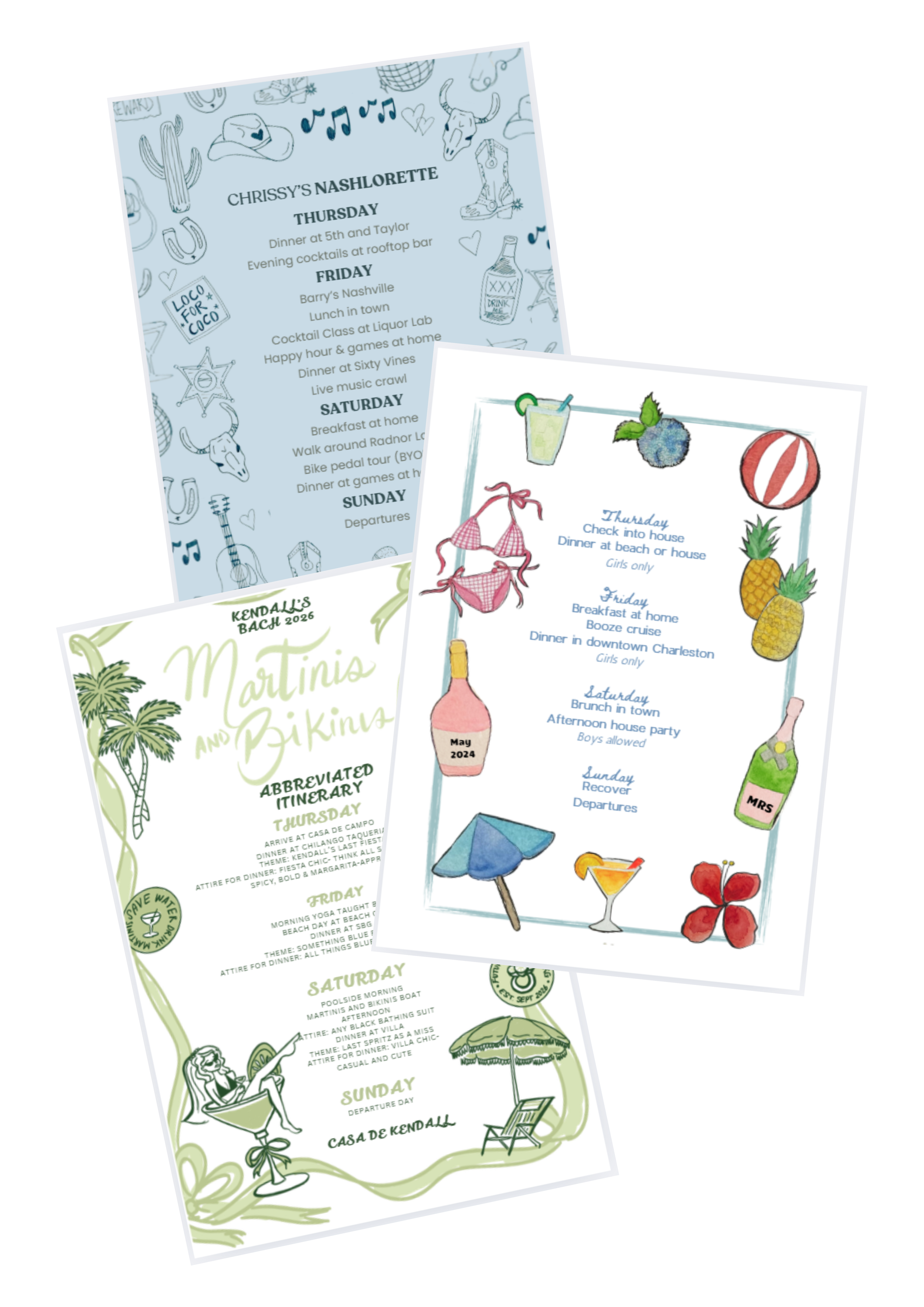 Bespoke Bachelorette Itinerary