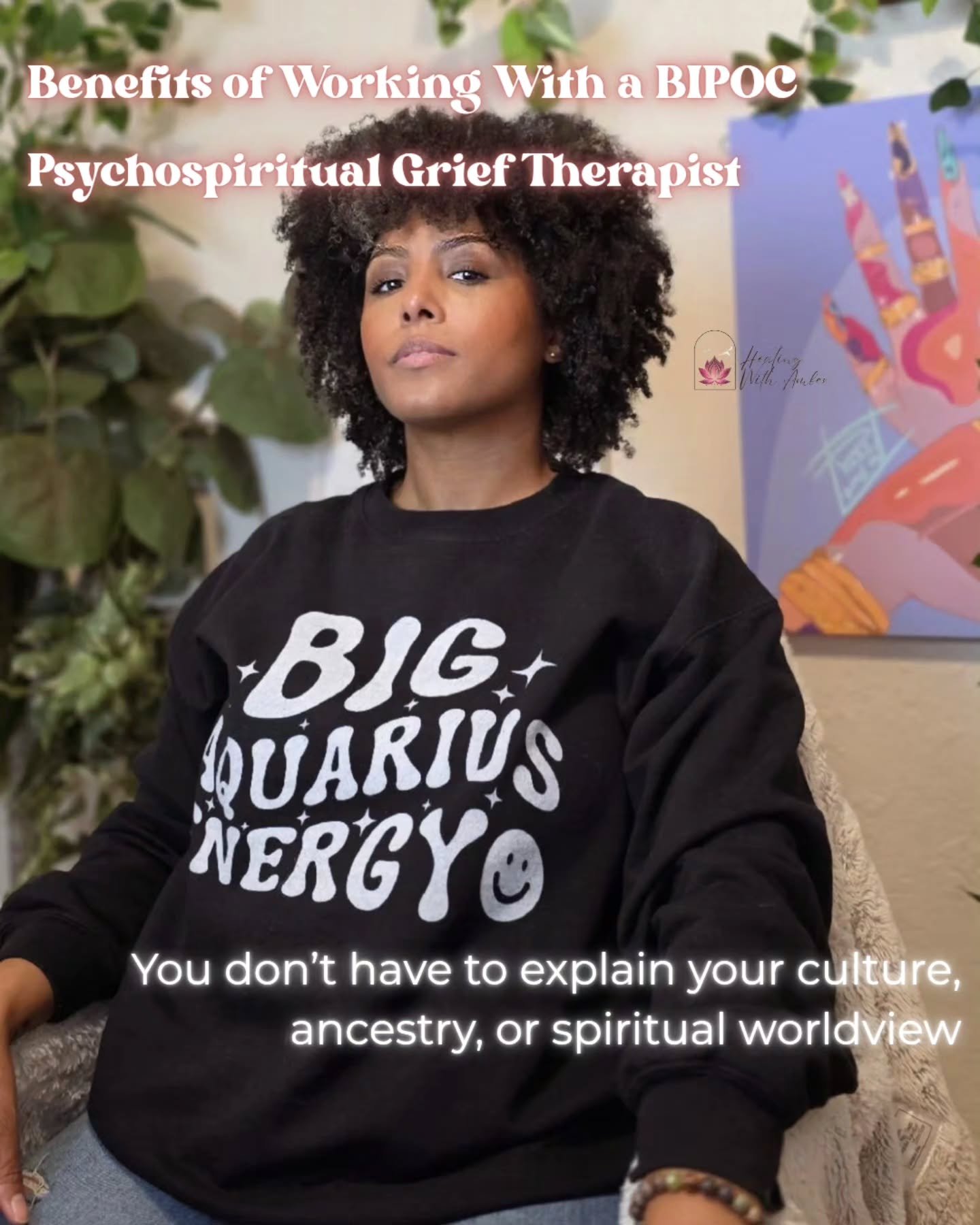 Grief is already heavy.

Explaining your culture, faith, or family dynamics shouldn&rsquo;t be part of the work.

As a BIPOC (Black,Indigenous, Person of Color) psychospiritual grief therapist, I offer trauma-informed, culturally responsive therapy t
