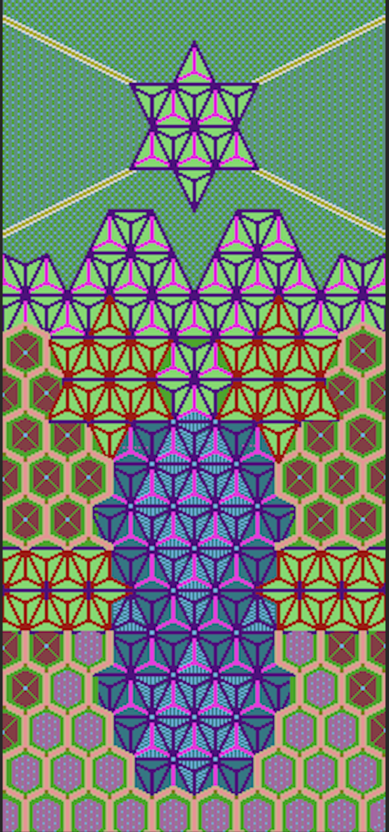 This is now refined with pronounced sections around the ankle and footbed, introduced other shapes to break up pattern and sections. This will now act as my template to create final bitmaps. 