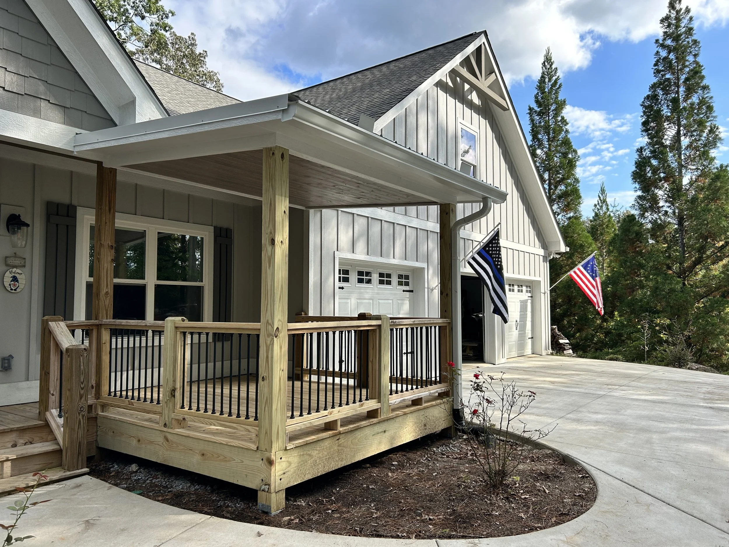 porch addition, tongue and groove ceiling
