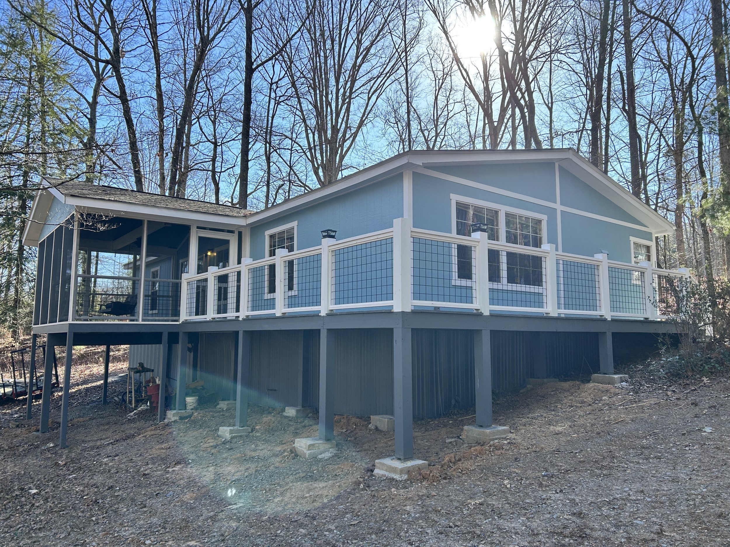 deck renovation, handrail system