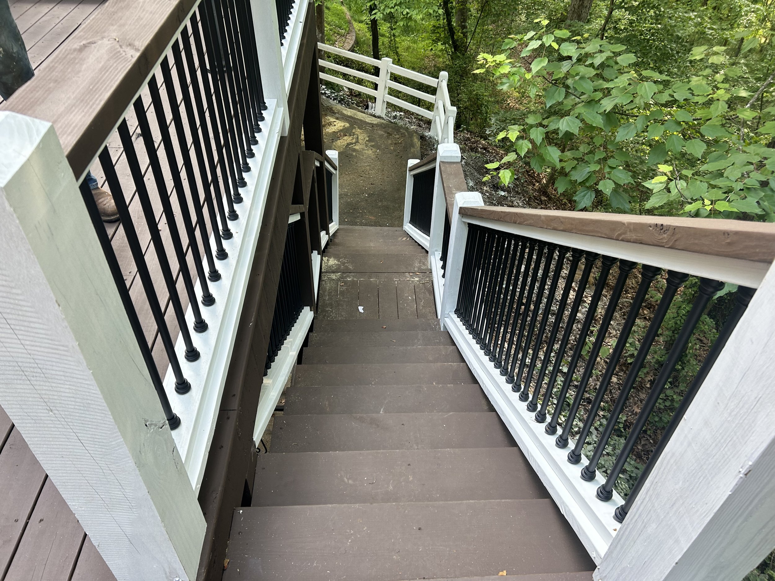 deck renovation, handrail system
