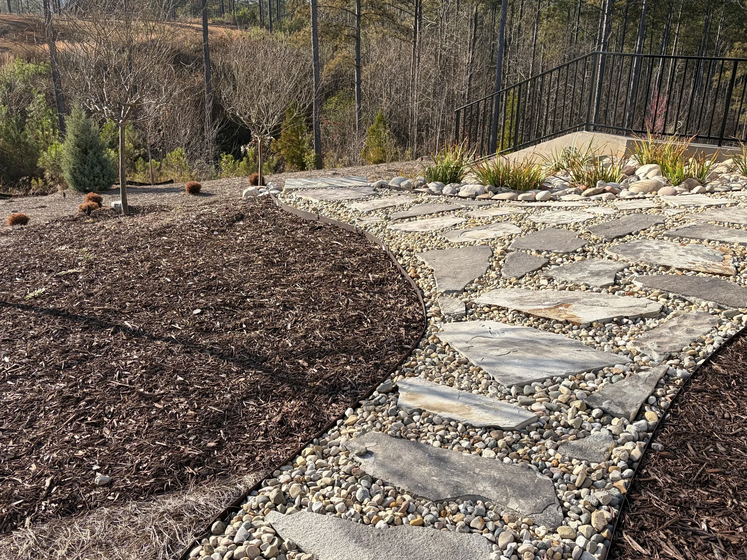 stone walkway, landscape design