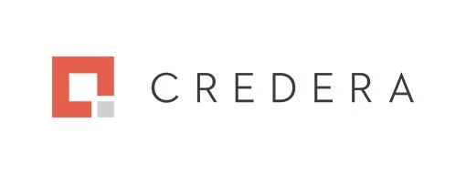 Credera logo with a stylized red square and gray square to the left of the company name in black.