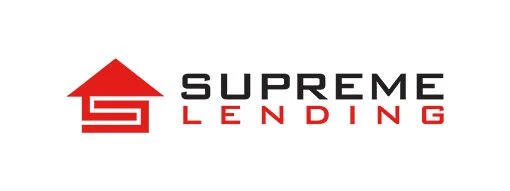 Supreme Lending logo with a red house icon and black and red text