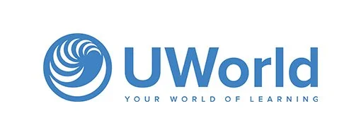 UWorld logo with a swirl icon and the text 'UWorld Your World of Learning'