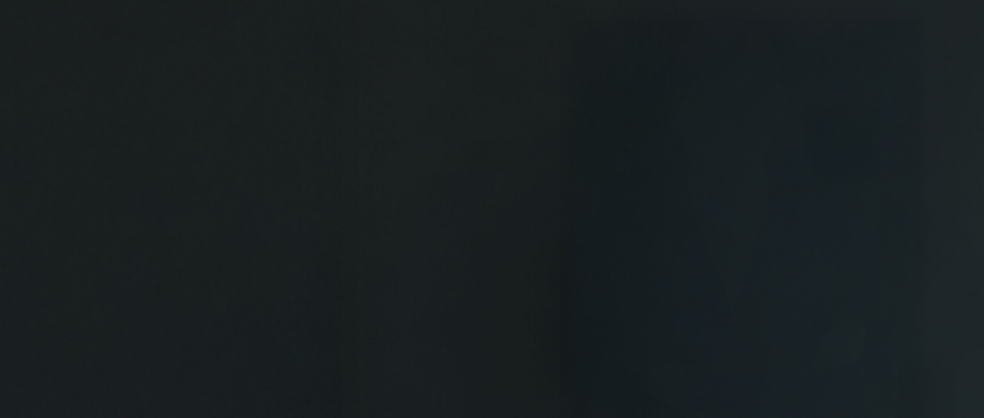 A dark, empty surface or background.