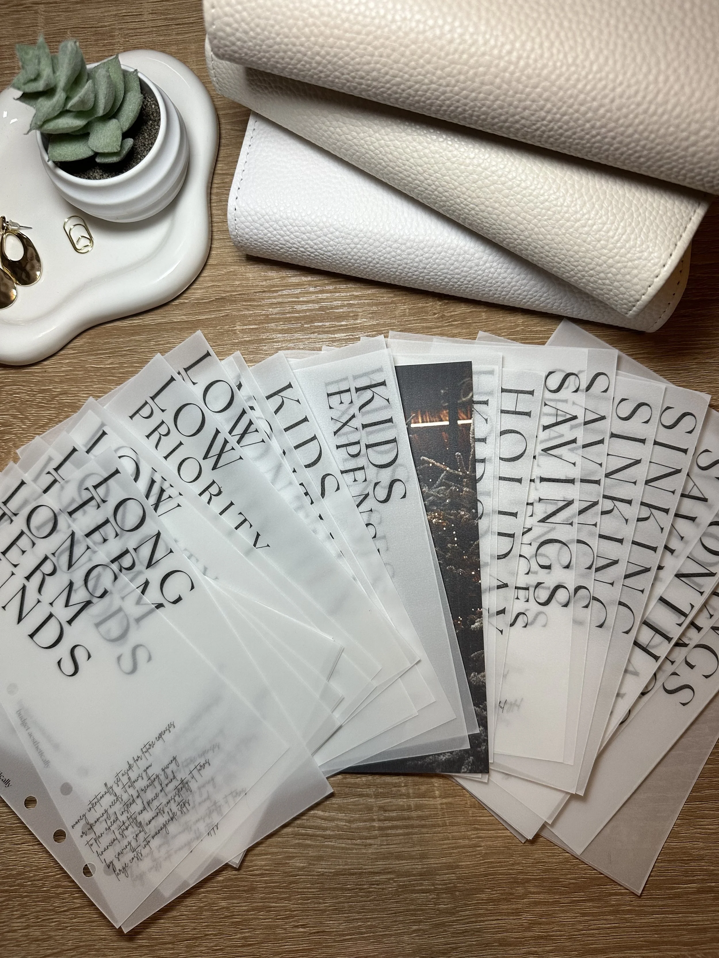 OOPIES A6 VELLUM BINDER DASHBOARD