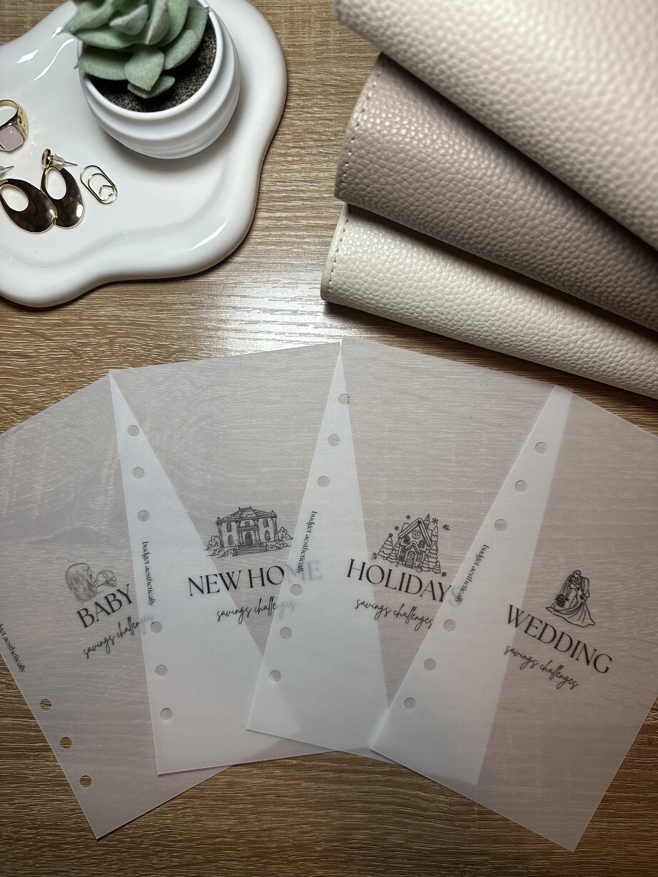 A6 VELLUM BINDER DASHBOARD - SAVINGS