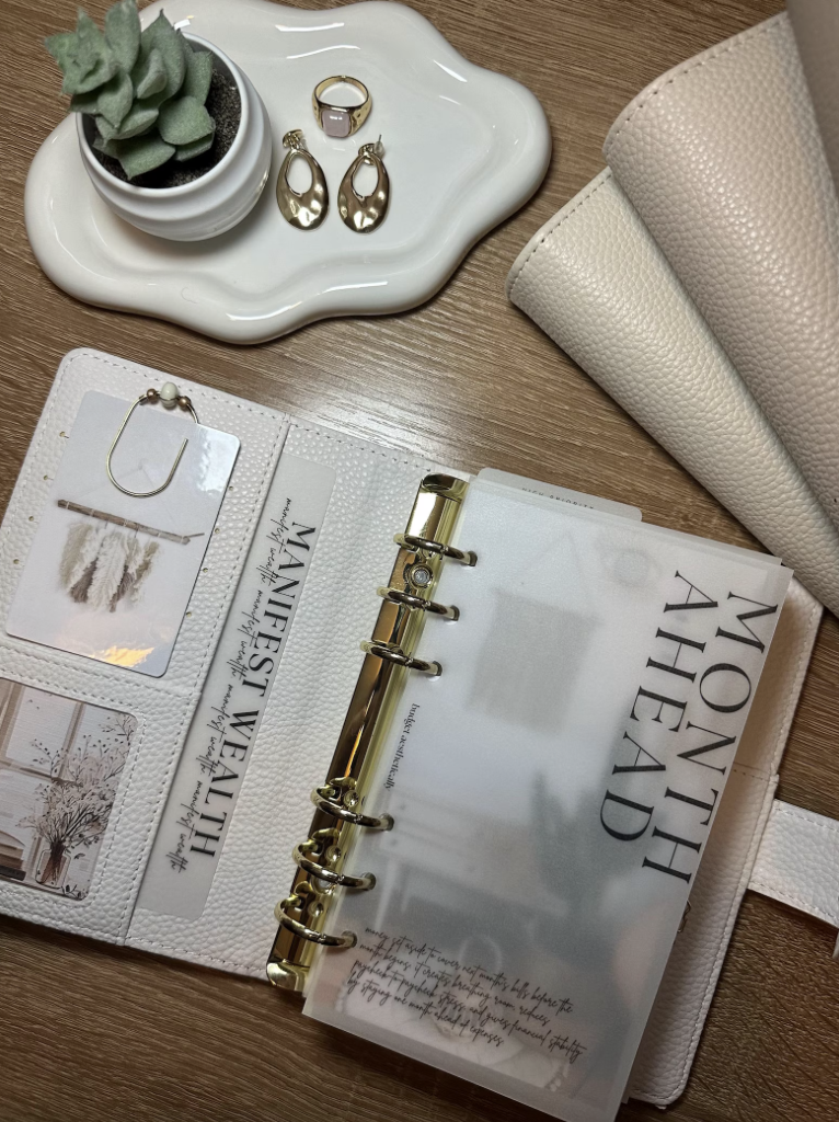 A6 VELLUM BINDER DASHBOARD -SOPHISTICATED