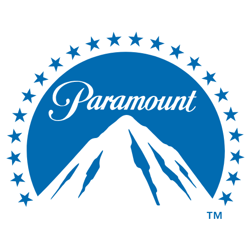 Paramount logo featuring a mountain with snow-capped peaks and a circle of stars around it.