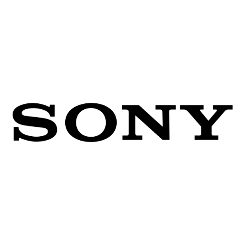 Black Sony logo on a white background.