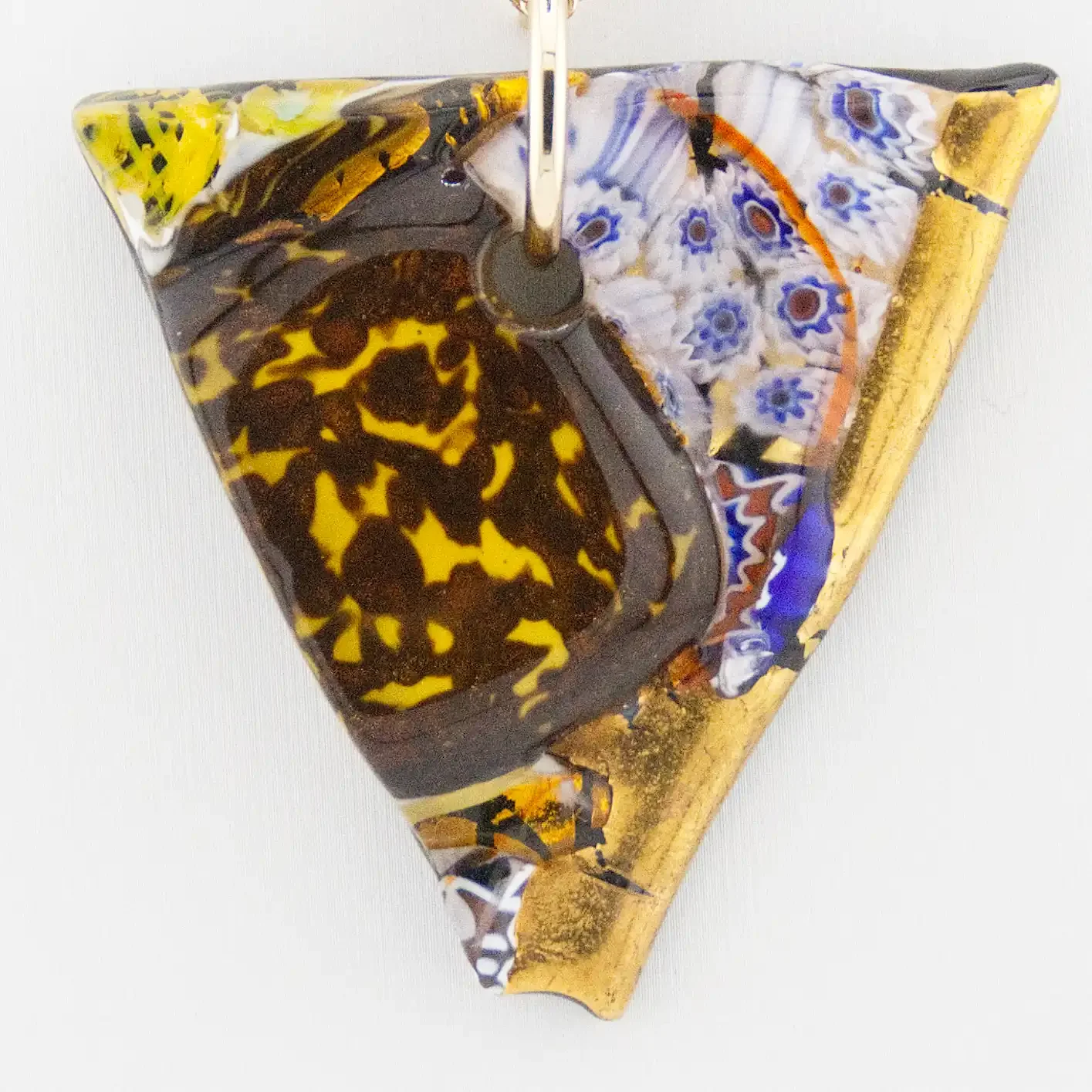 Murano Glass Necklace Pendant 24k gold