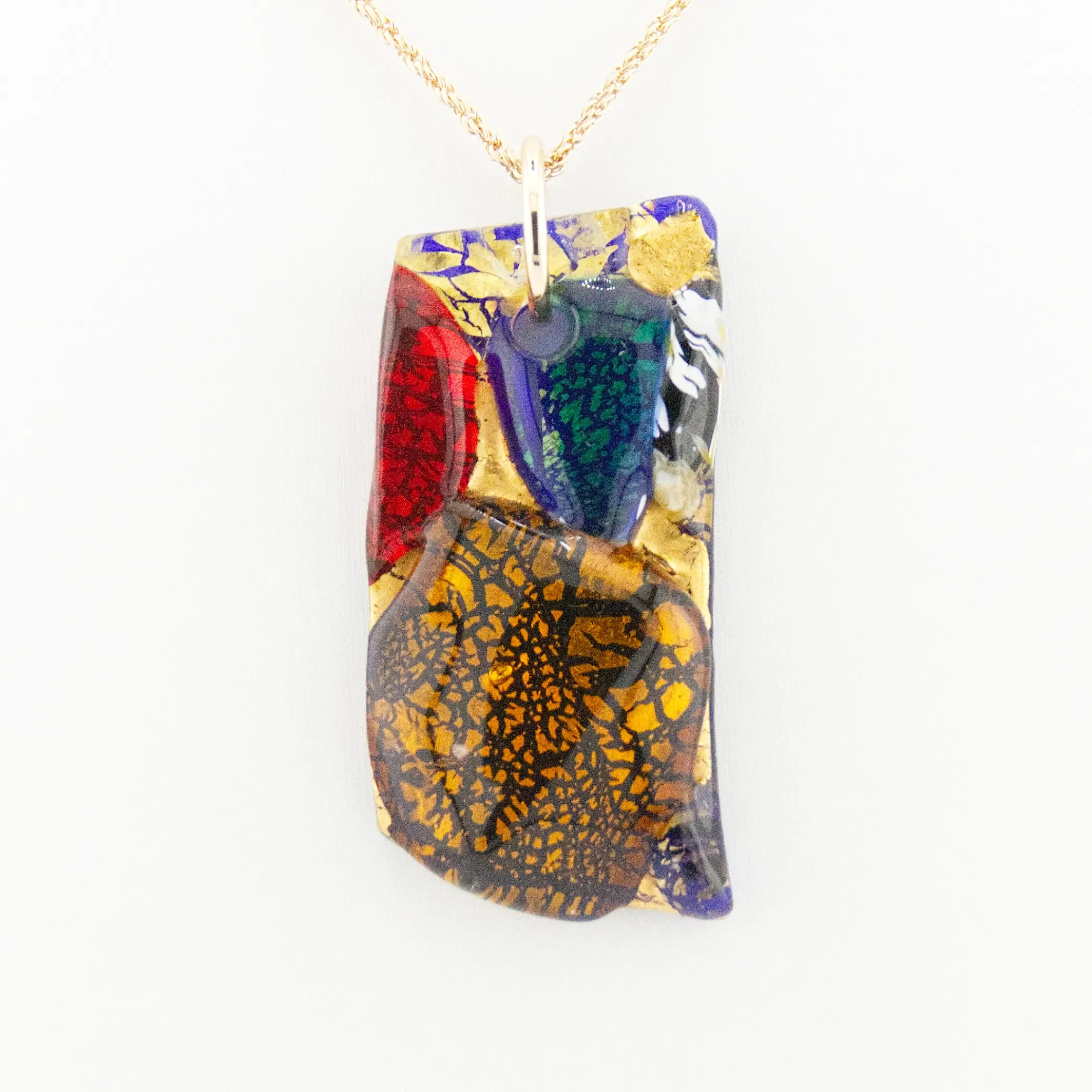 Murano Italy Necklace Pendant 24k gold