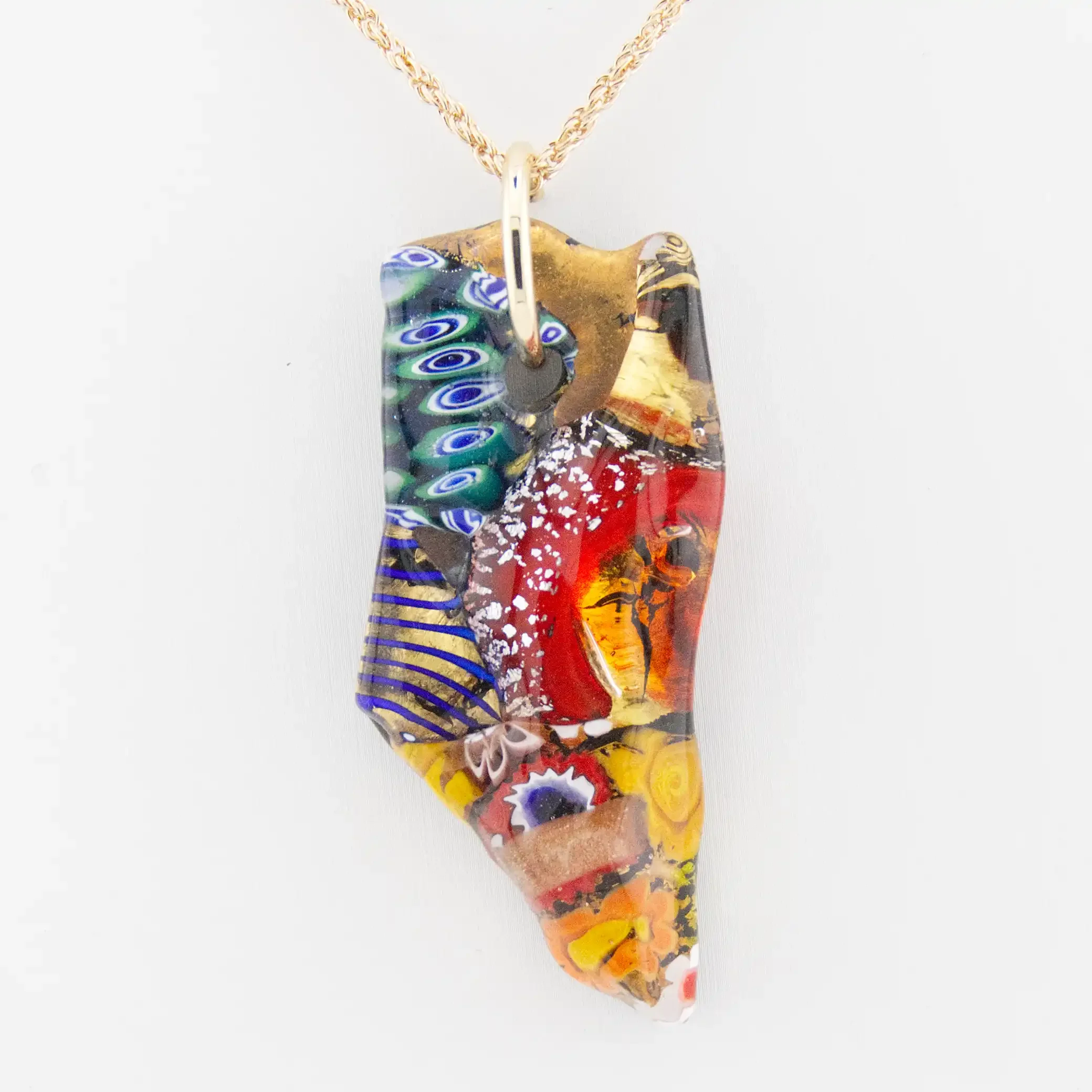 Murano Italy Necklace Pendant 24k gold