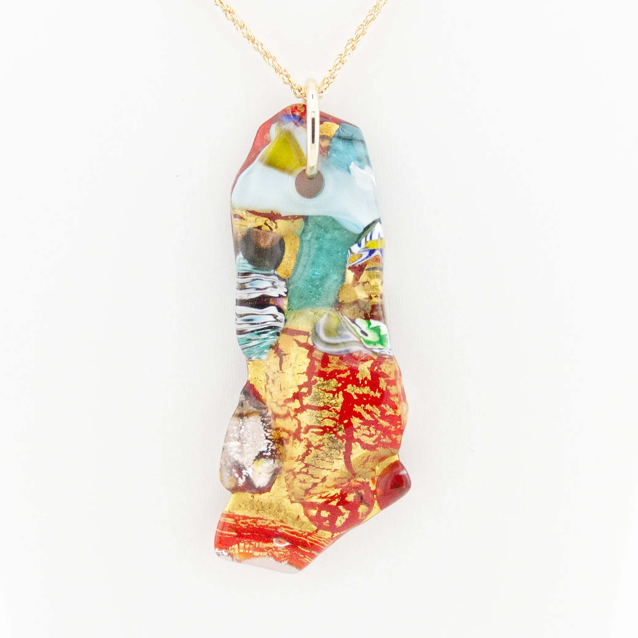 Murano Italy Necklace Pendant 24k gold