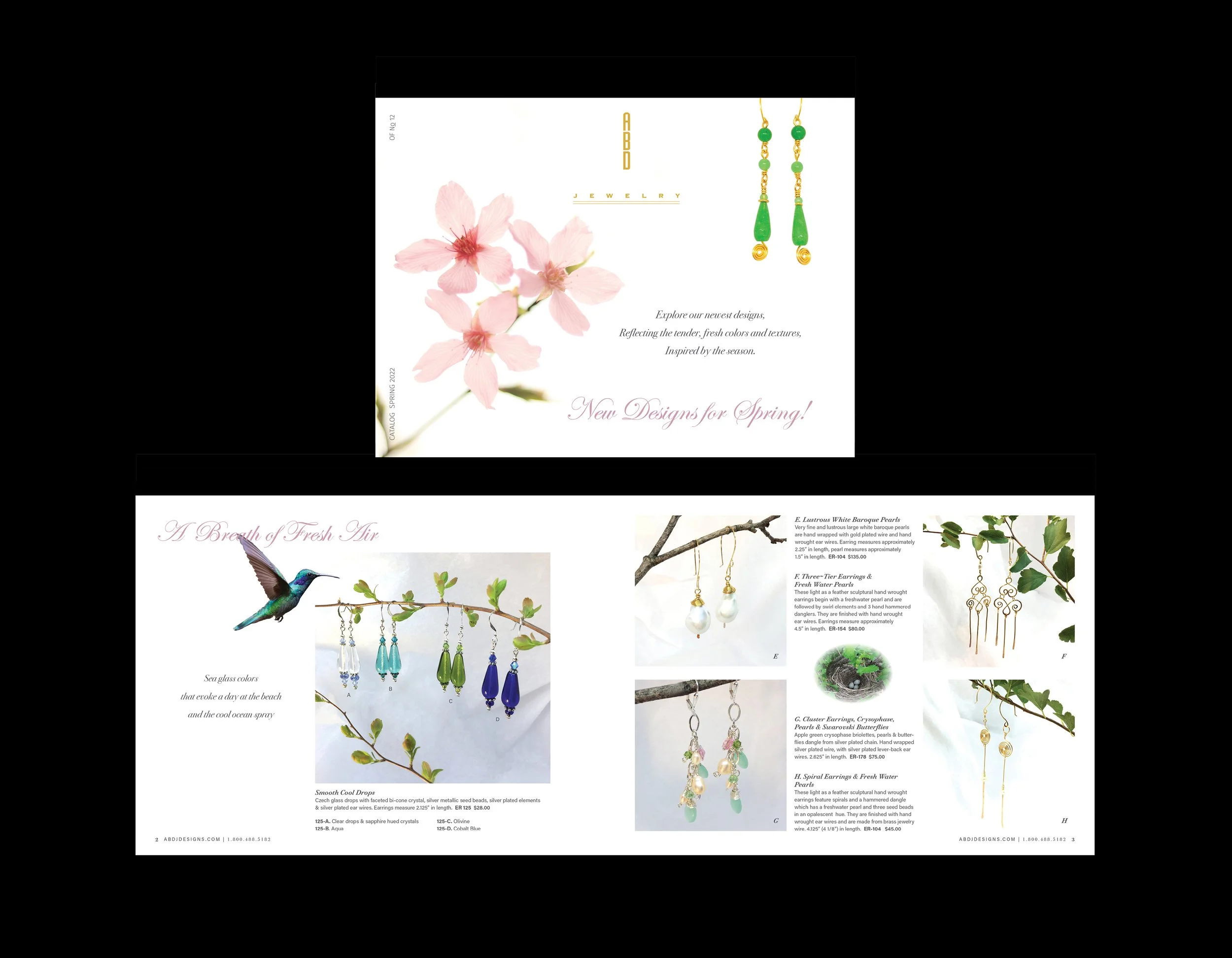 graphic design and art direction for jewelry catalog