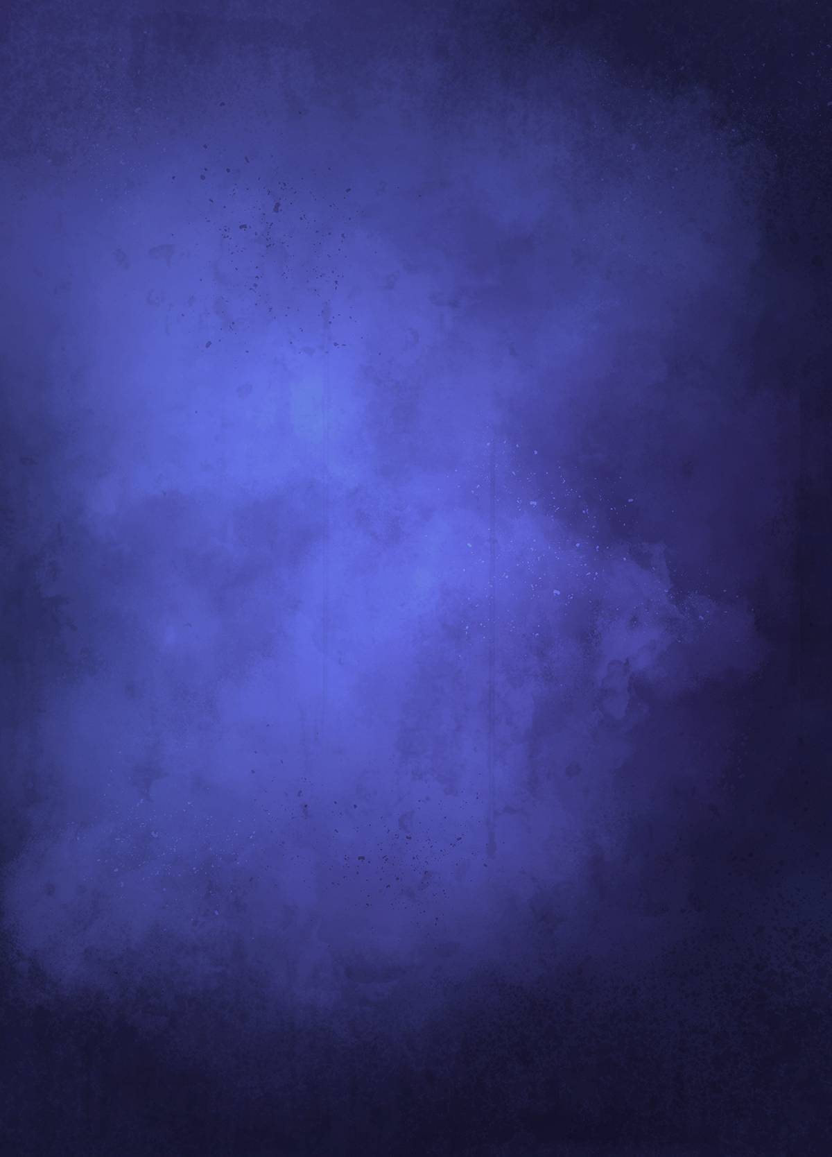 Abstract blue and purple watercolor background with splatters and texture.