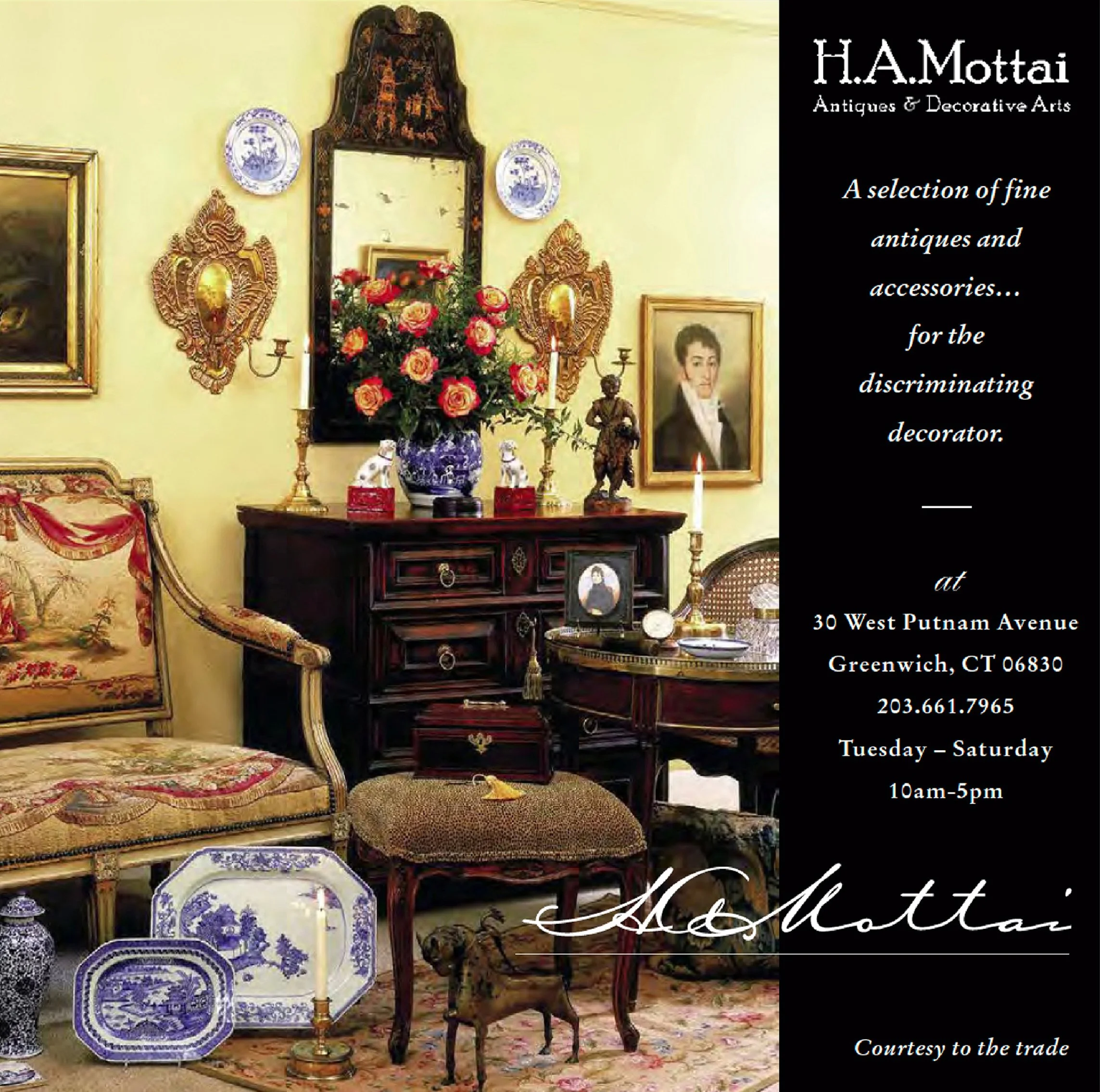 graphic design advertisement for luxury magazine fine antiques